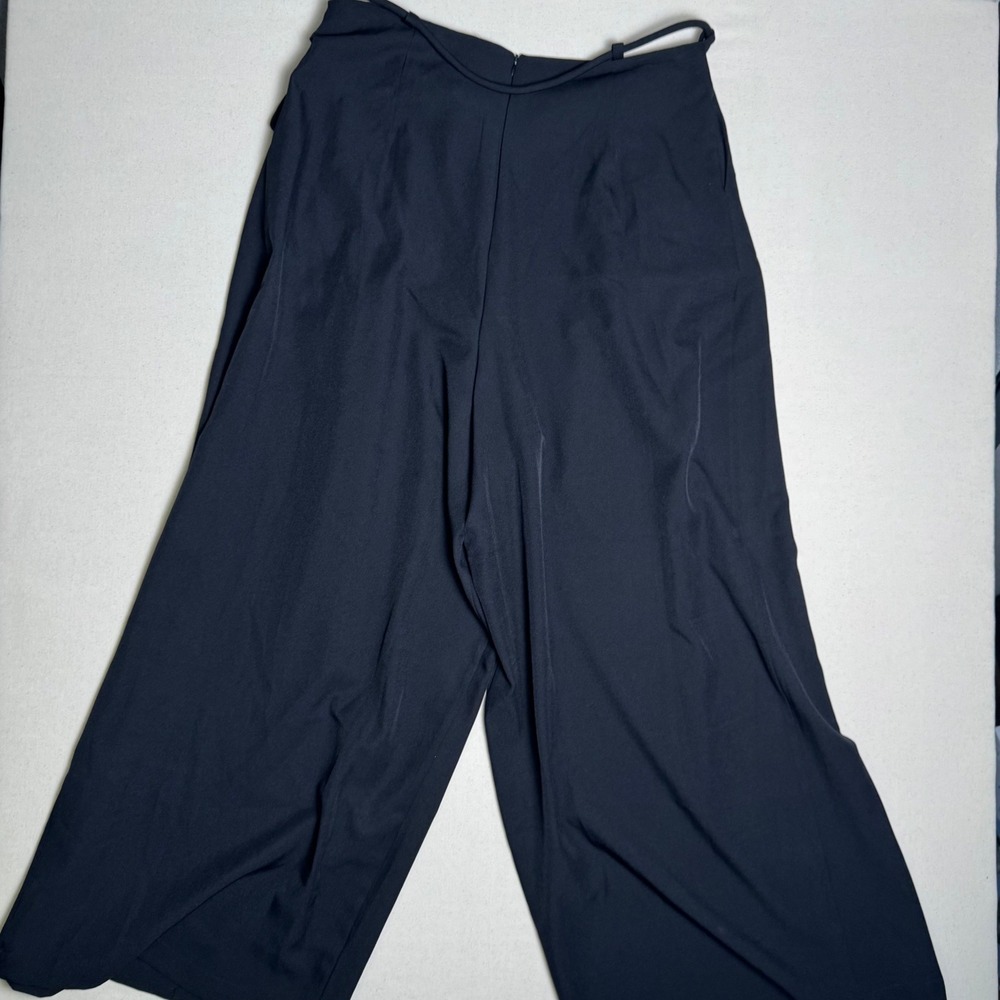 N by Nancy Women's Pants Wide Leg Pallazzo Inverted Pleat Black XXL - Picture 3 of 10